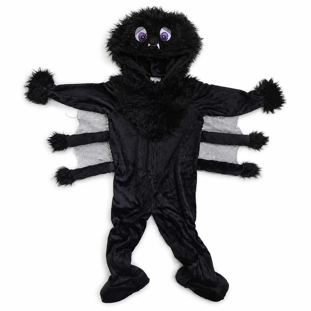Eensy Weensy Spider Costume Size 2T Halloween One Piece Hooded Suit Dress Up